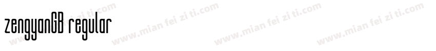 zengyanGB regular字体转换